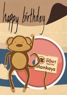 happy birthday card greeting zoo