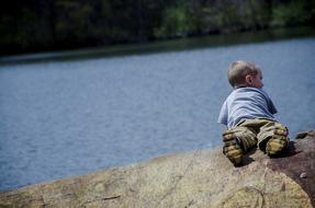 Little Boy Looking