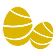 icon with two yellow eggs