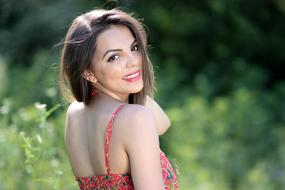 Girl Dark Eyes Smile