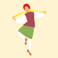 dancing ukrainian cartoon character