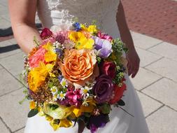 beautiful bouquet of colourful flowers