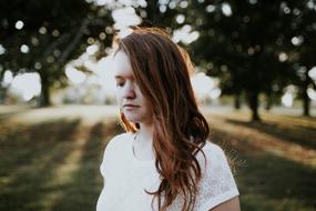 Girl Alone outdoors