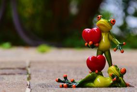 Frogs Pair Love Valentine&#39;S