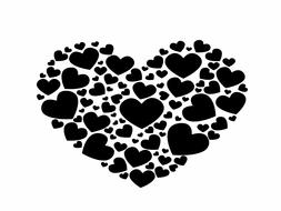 heart love black symbol white