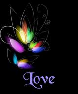 love romantic design flower
