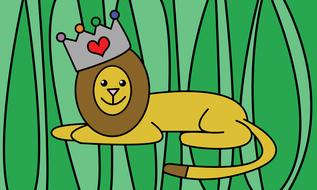 lion cute illustration cute cartoon