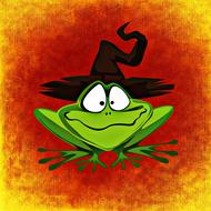 frog hat halloween figure