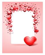 red valentine hearts frame