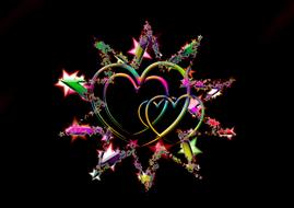 heart love luck abstract