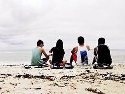 Beach Friends Happy