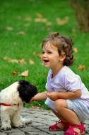Girl Puppy Child