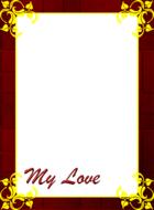 frame photo love partner ornament