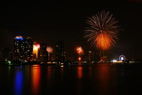 Fireworks Happy New Year Bangkok