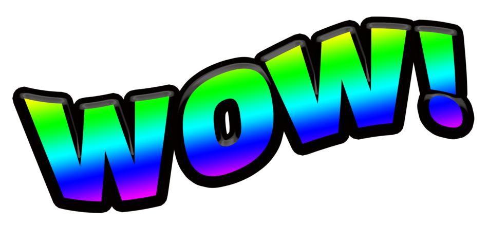 wow exclamation surprise rainbow