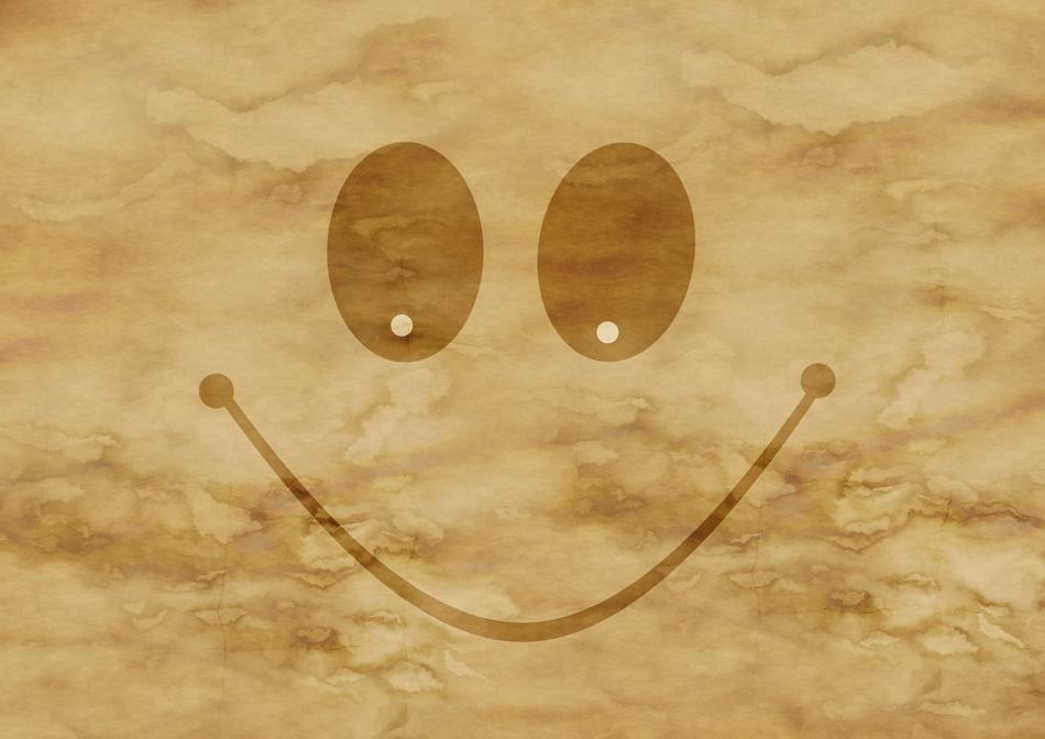 smiley on parchment