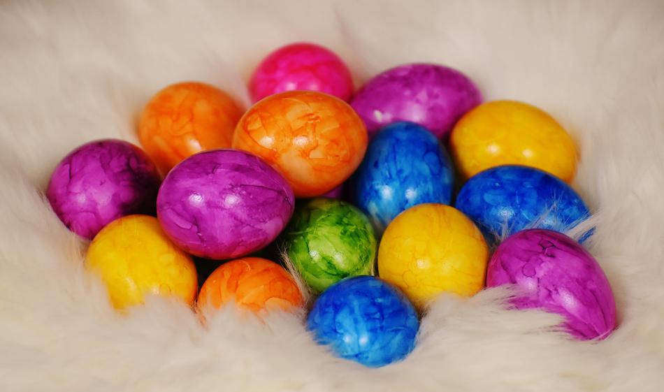 Easter Colorful Eggs Lambskin