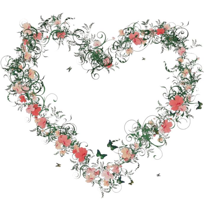 heart flowers blossom