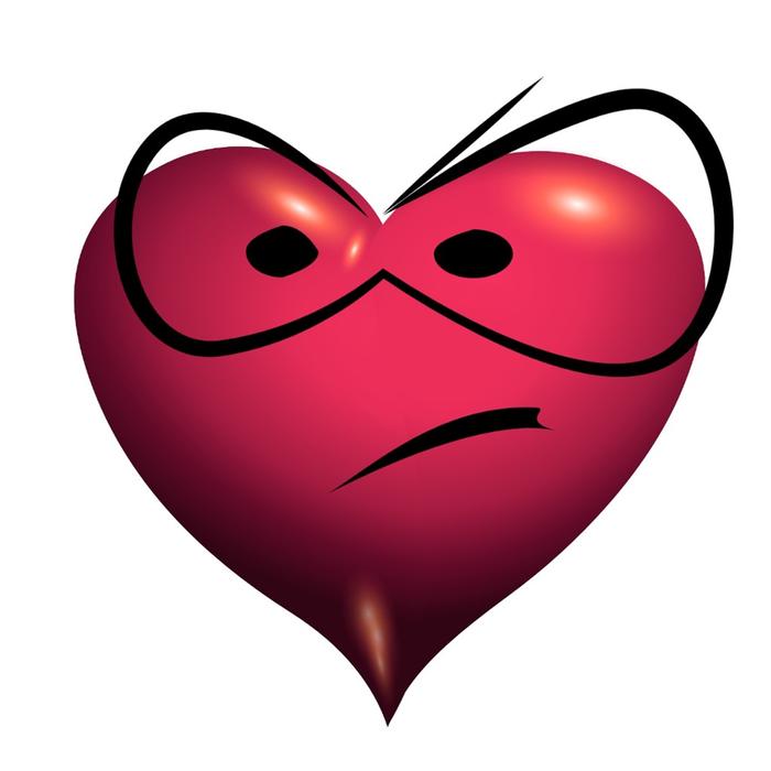 heart mecontent unsatisfied annoyed