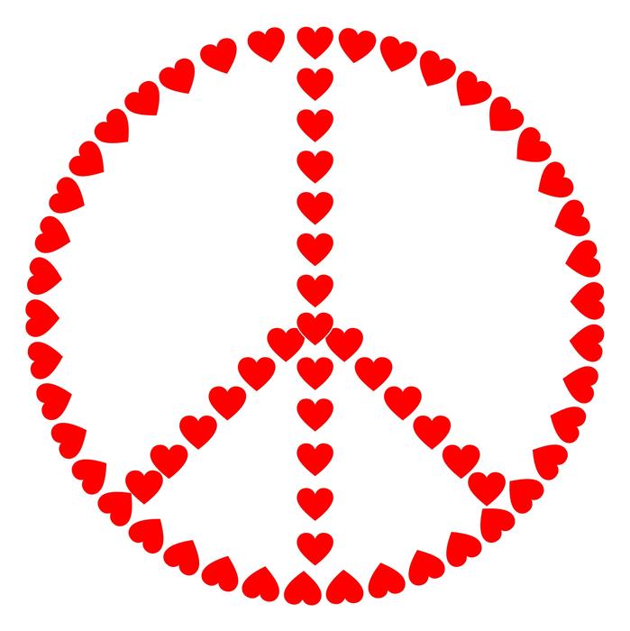 abstract geometric art peace sign