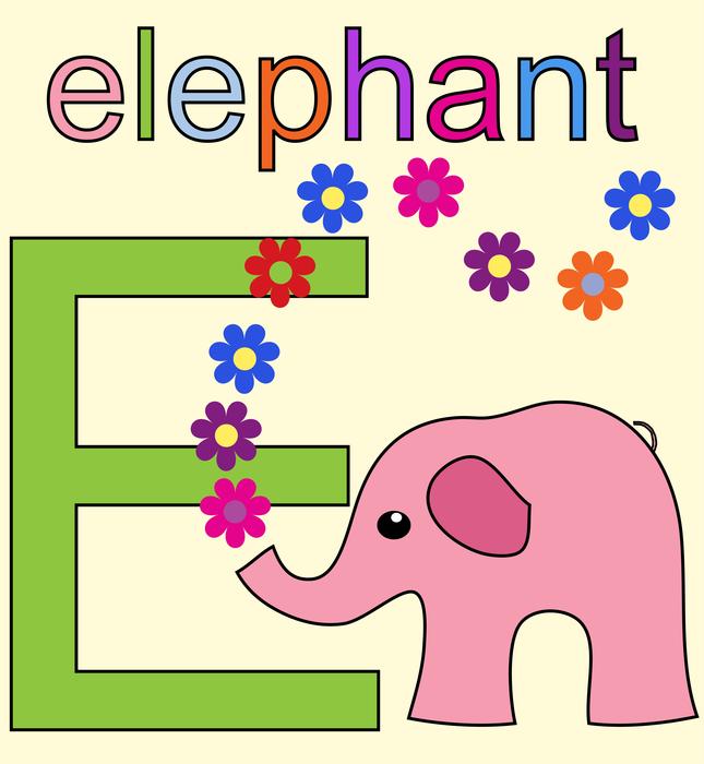 bright picture for the alphabet