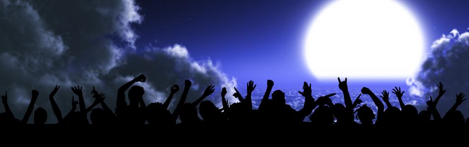 people togetherness at night