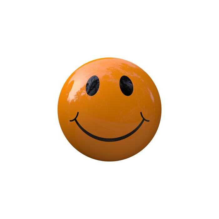 dark yellow smiley on white background