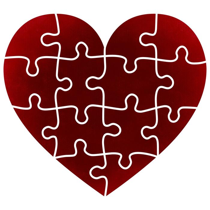 heart puzzle pieces of the puzzle