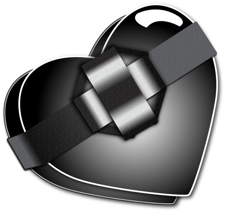 black heart valentine love