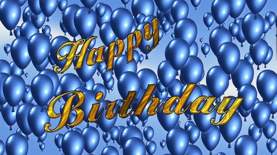 blue birthday luftbalon congratulations