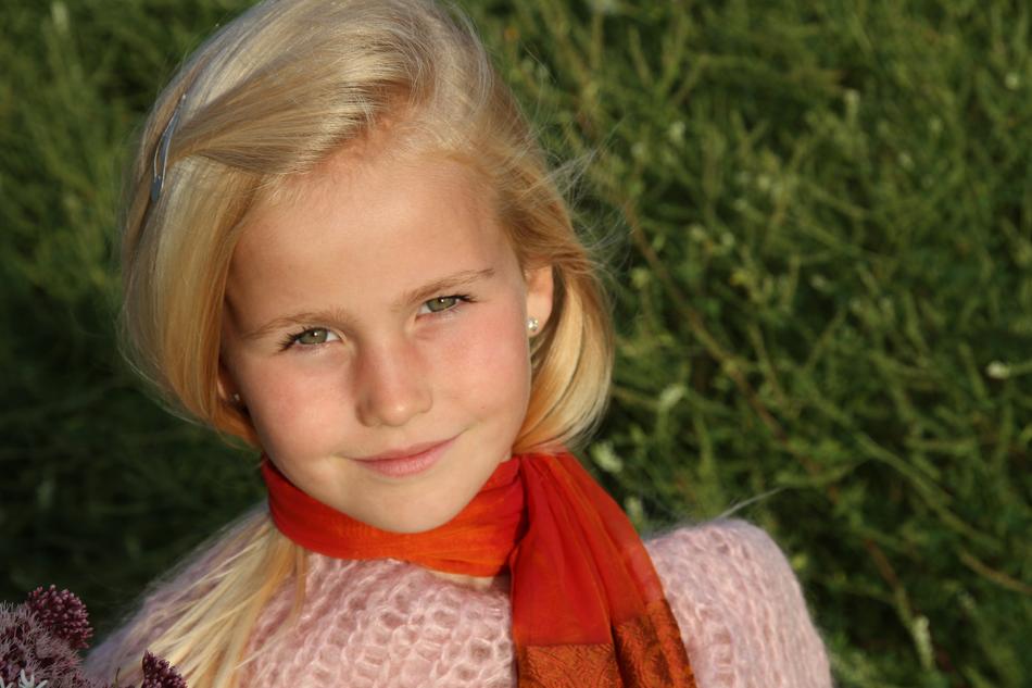 picture of a child with blush