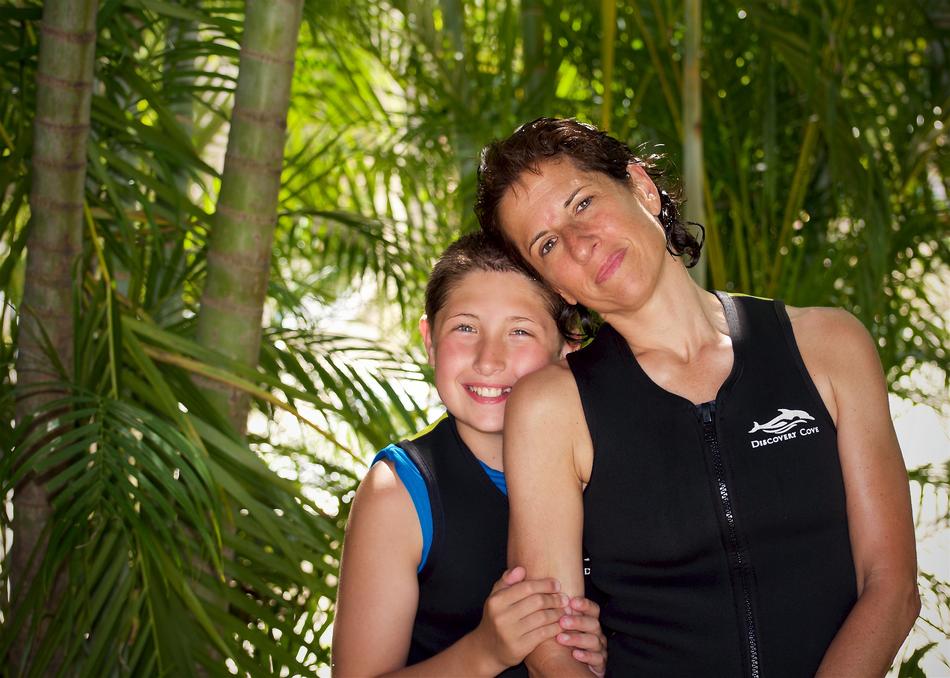 Mother Son Diving