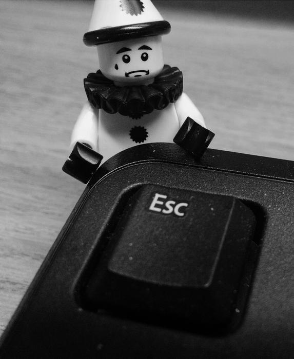 Lego Sad Clown Escape Black And