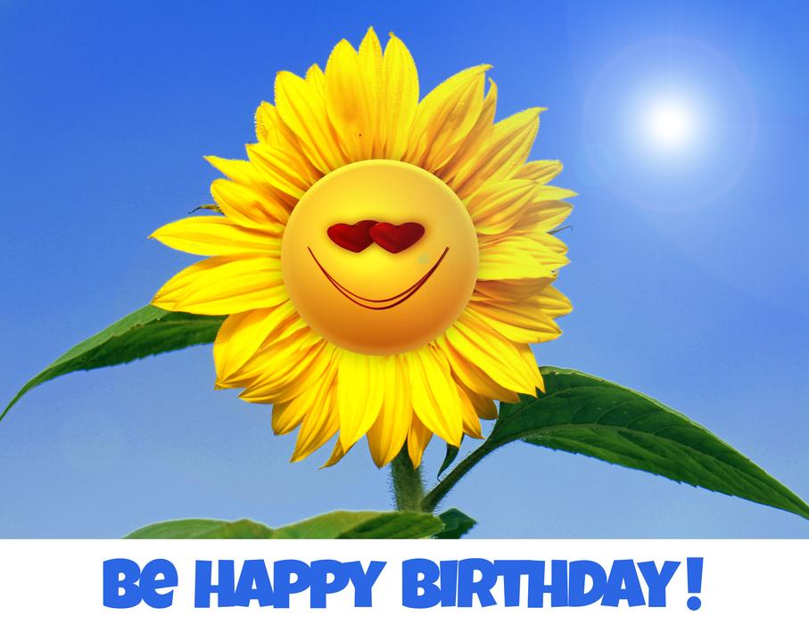 clipart of funny birthday sunflower