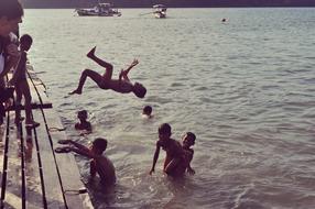 Children Playing Water