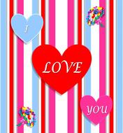 i love you, valentine, colorful greeting