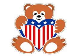 bear usa love america teddy bear