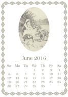 june 2016 calendar girl child