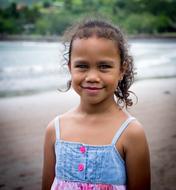 Girl Portrait French Polynesia