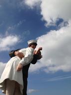 Kissing couple Love statue