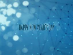 new year snow design blue
