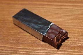 sweet Chocolate bar on wood