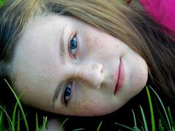 Portrait of Girl with Freckles