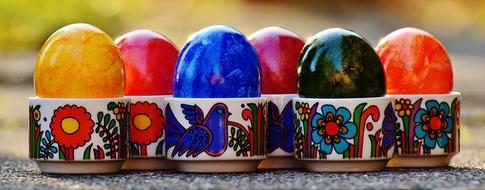 Easter Eggs Colorful Happy