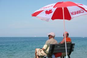 Men Beach Sitting