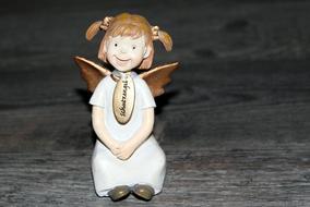 Smiling angel figurine