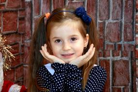 cute Girl with long hair Portrait