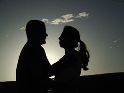 Silhouette Shape Couple