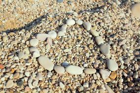 Heart shaped stones