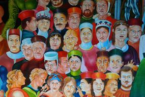 Painting of Human Faces Middle ages
